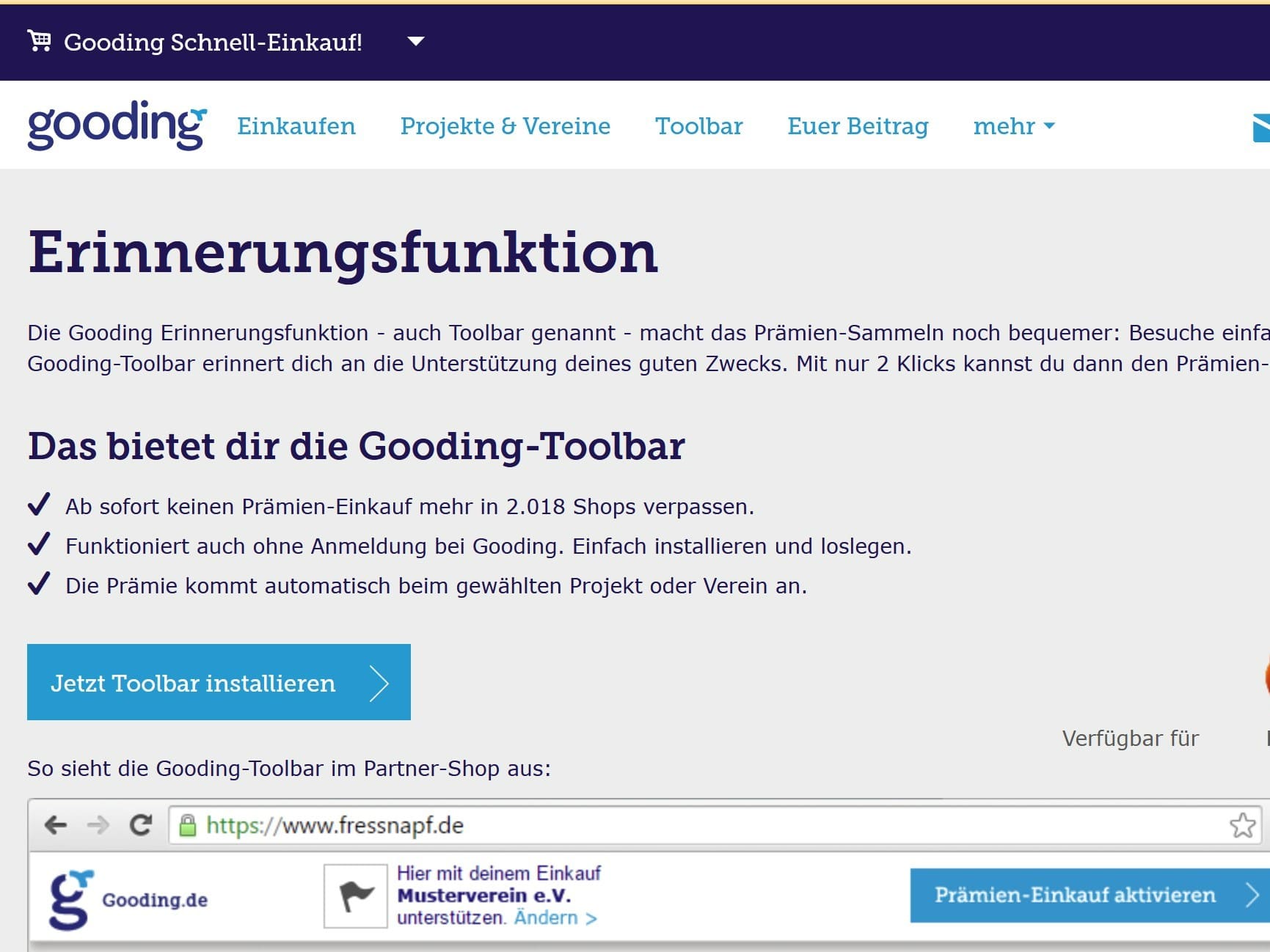 reisen und spenden mit gooding